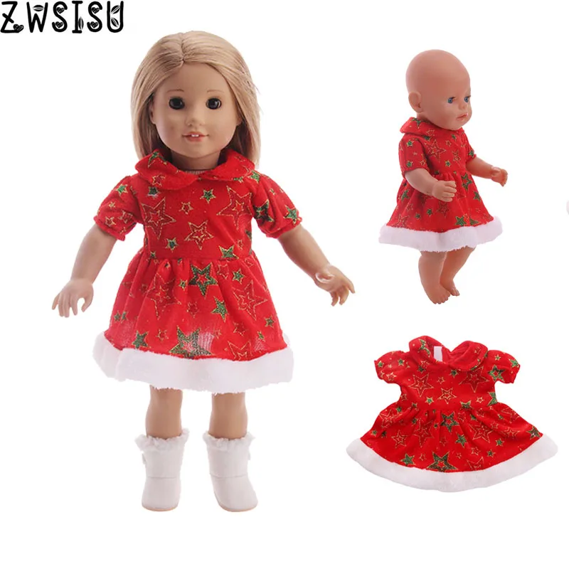 Кукла Рождественская одежда 15 видов стилей юбки платья для 18 дюймов американская кукла и 43 см детская кукла для нашего поколения игрушка для девочек подарок