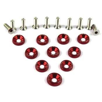

10pcs universal reinforced aluminum stainless alloy screws with color gaskets for automotive retrofit