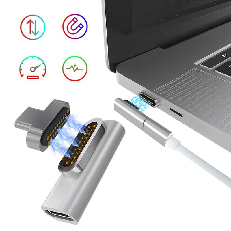 Поддержка высокоскоростной Магнитный адаптер для MacBook Pro 20 Pin usb type C разъем для зарядки Pixelbook/matebook