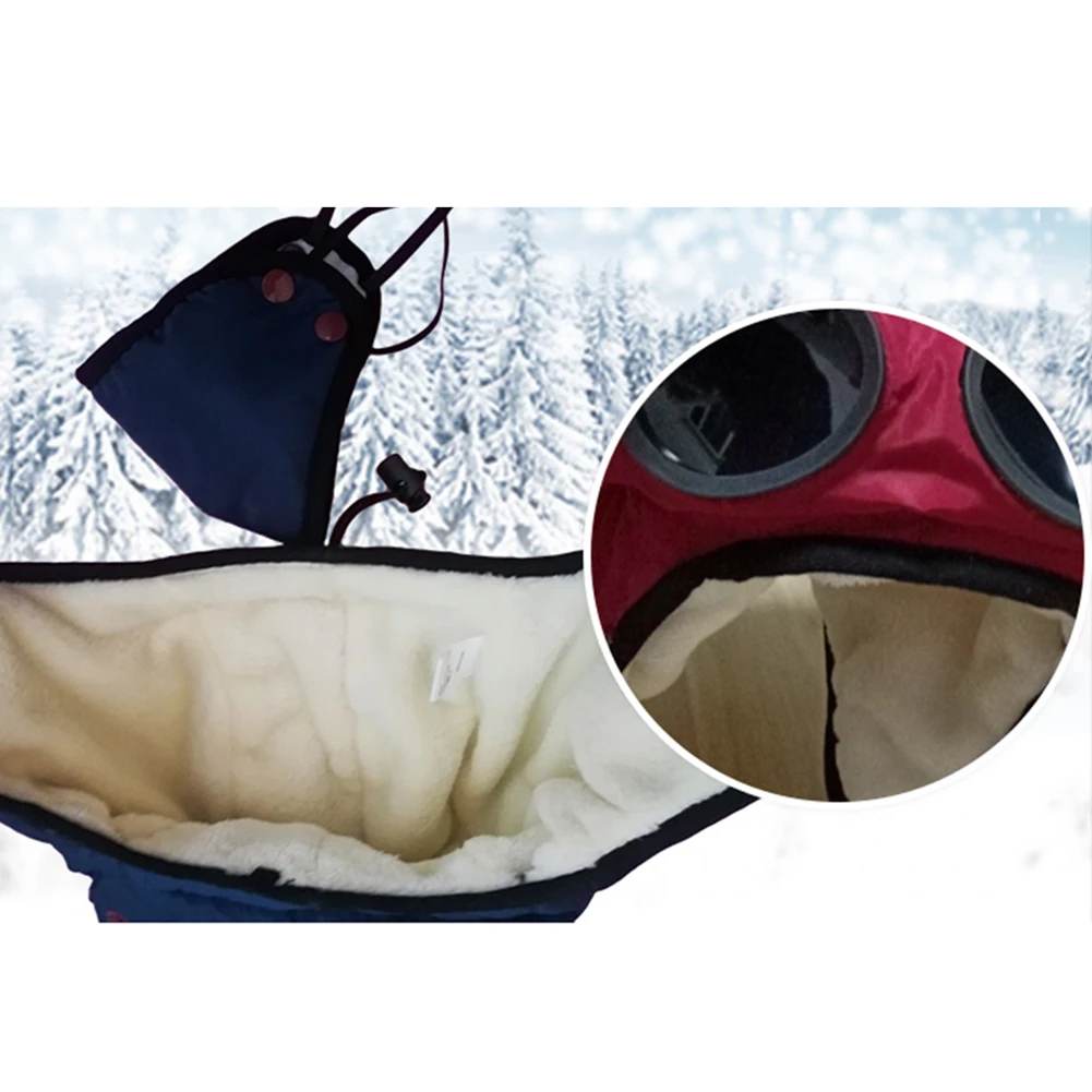Детская плюшевая Детская кепка, ветрозащитные очки, холодная маска, зимняя уличная лыжная одежда для катания на сноуборде, велосипедное снаряжение, теплая шапка