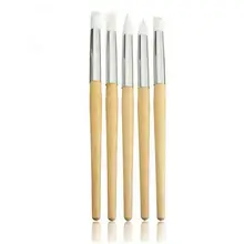 5 шт инструмент для нейл-арта силиконовая распиловка резьбы выбивает ремесло Маникюр Ручка кисти