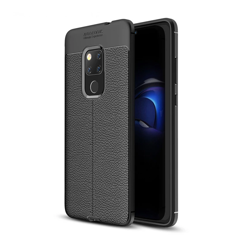 black SemgCeKen ультратонкий кожаный чехол для huawei mate 20 pro lite x mate20 20pro 20X 20lite роскошный мягкий силиконовый чехол - Цвет: black