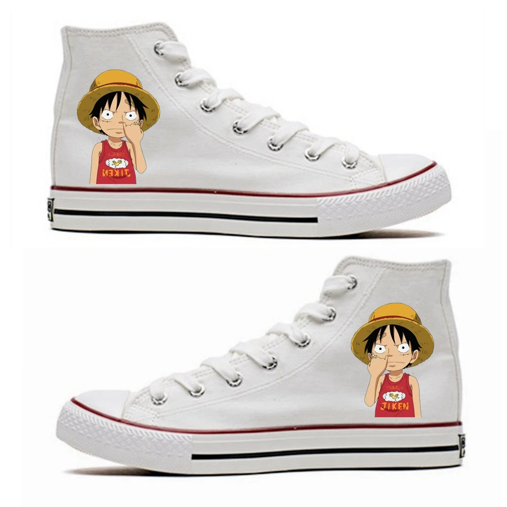 White 2 Аниме ONE PIECE Luffy Chopper; обувь для костюмированной вечеринки; кроссовки для женщин и мужчин; спортивная парусиновая обувь - Цвет: White 2