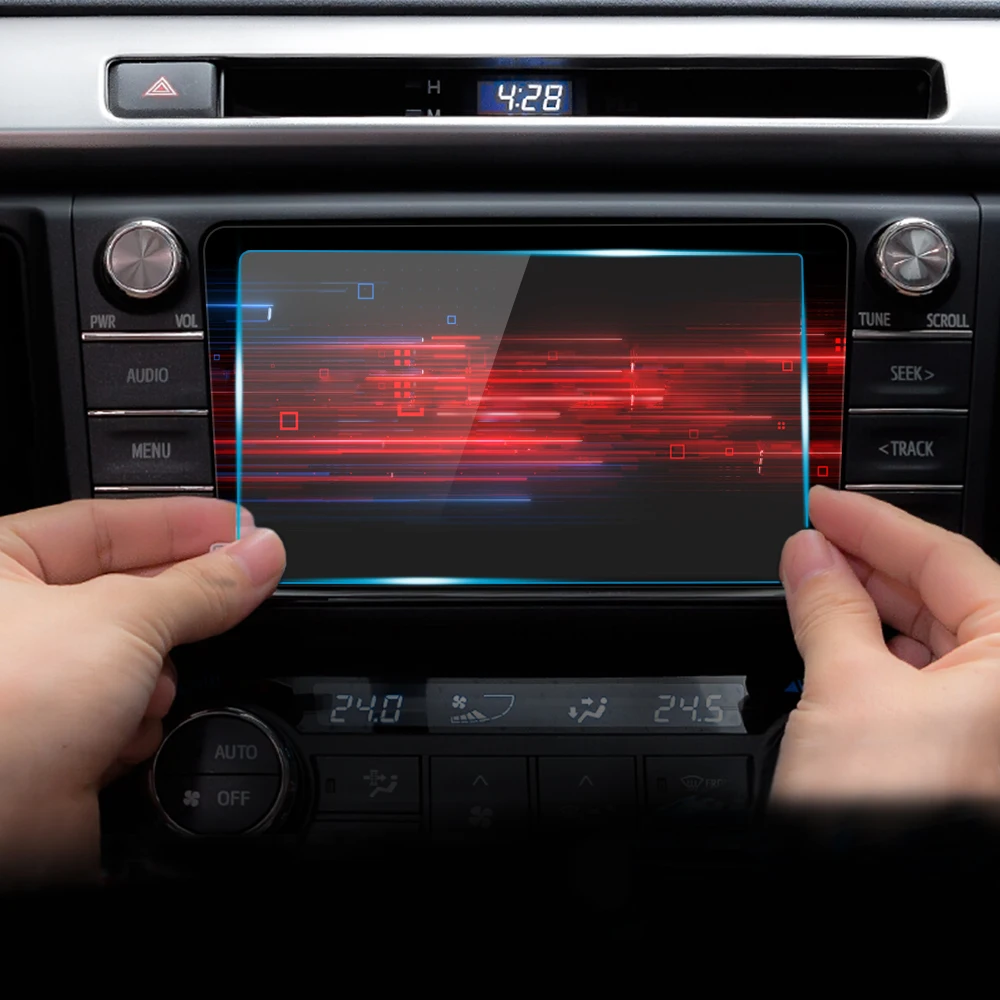 Аксессуары для Toyota RAV4 для Toyota Previa RAV 4 автомобиля gps навигации закаленное Стекло Экран протектор Сталь пленка защитная пленка на экран LCD аксессуары 7 8 дюймов