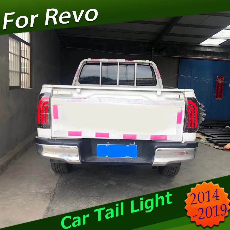 Автомобильные аксессуары задний фонарь для Toyota Hilux Revo- задние фары светодиодные противотуманные фары DRL дневные ходовые огни тюнинг