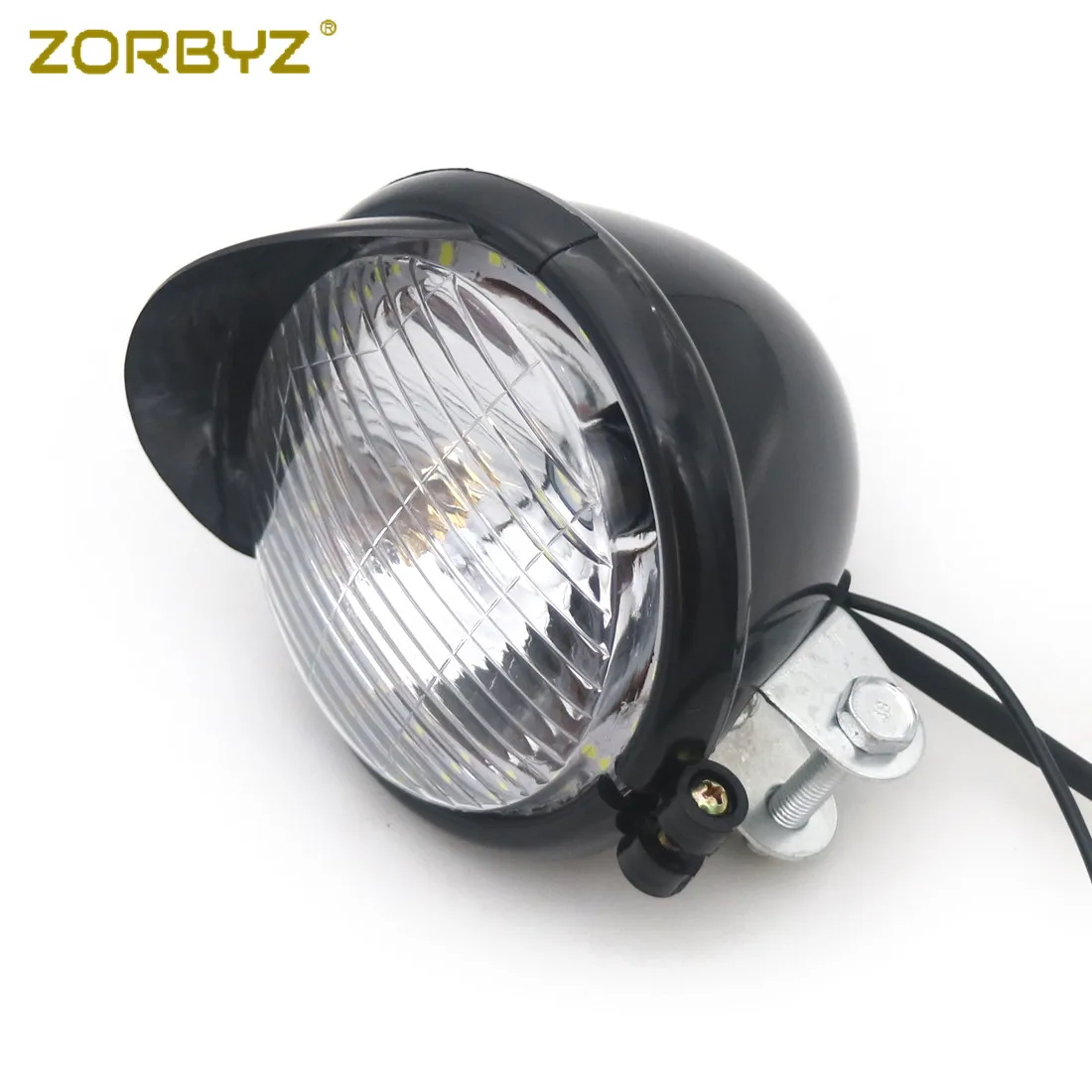 Black ZORBYZ 5 ''черный/хром ABS Светодиодный прожектор мигает Противотуманные фары Белый Ангел глаз лампа для Harley Honda Виктори на заказ - Цвет: Black