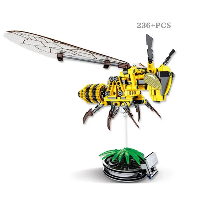 

DIY Model Insect Mechanical Password Butterfly Bees Dragonfly Building Blocks