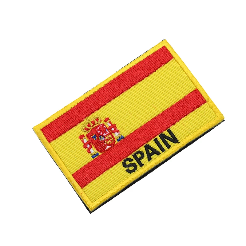 Spain Flag 3D patches for backpacks bags embroidery military patch applique Armband tactical Moral Badge Hook And Loop stickers  (4)