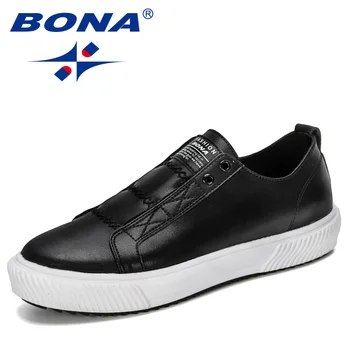 

BONA 2019 New Classics Style Skateboarding Shoes Men Sneakers Casual Breathable Shoes Man Outdoor Jogging Training Walking Shoes