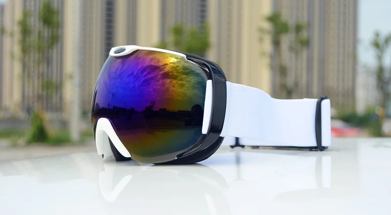 UV400 Protection Skiing Glasses Double-layer Anti-fog Ski Goggles Big Ski Eyewear Snow Ski Snowboard Mask Men Women Winter Sport