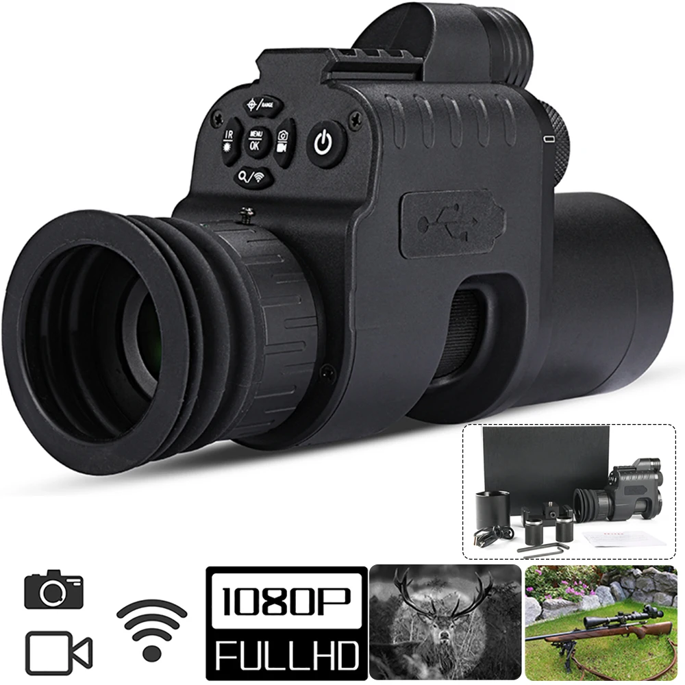 Новое ночное видение 1080p охотничья тактическая HDCamera WiFi цифровая камера ночного