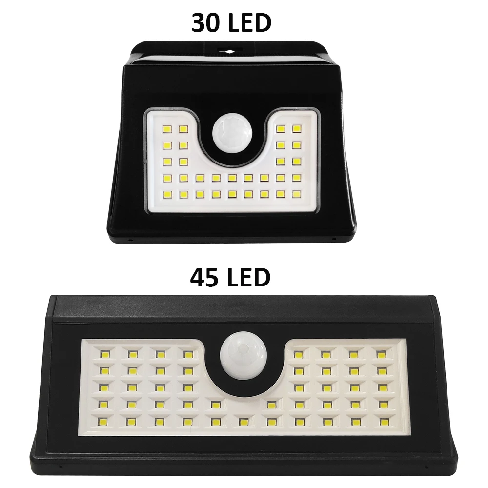 

Solar Lamp Motion Sensor Outdoor Wall Light 30/45 LED Waterproof Wireless Security Lights for Yard Garage Garden Front Door