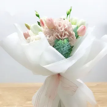 

Printed Florist Wrapping Paper Waterproof Flower Bouquet Wrapping Paper Monochrome Transparent Gift Wrapping Paper