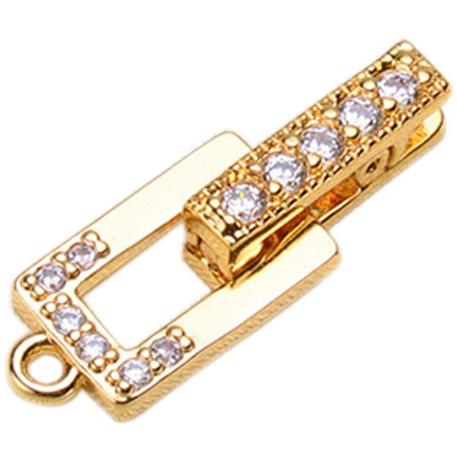 

Clasps For Jewelry Making Fastening Accessories 925 silver plating Cubic Zirconia Clasps For DIY Pearls Necklace Bracelet Clasp