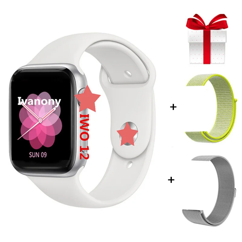 C IWO 12 40 мм 44 мм серия 5 IWO 12 умные часы 1:1 чехол для Apple iOS Android телефон с монитором сердечного ритма ЭКГ здоровье умные часы - Цвет: C