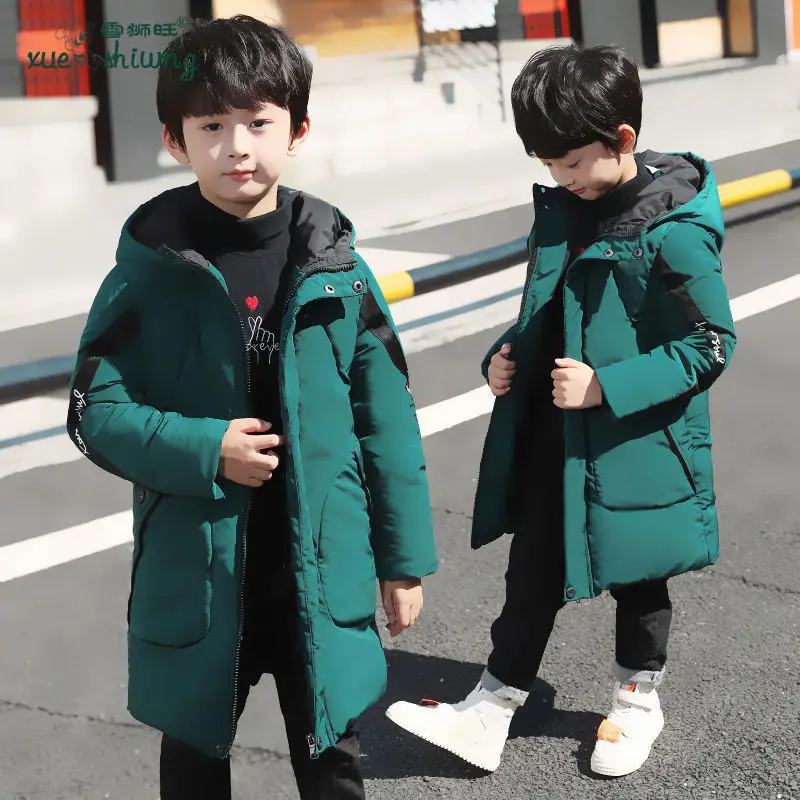Tanie Odzież dla dzieci chłopców i płaszcz puchowy damski ciepłe zimowe dół bawełny kurtka z kapturem płaszcz wodoodporna zagęścić odzież wierzchnia dla dzieci Parka dla dzieci