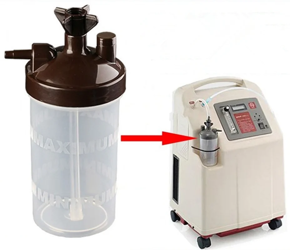 CPAP Humidifier container Oxygen Bubbler Bottle Humidity Water Cup