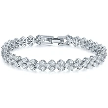 Роскошный Полный CZ Циркон Высокое качество браслеты для женщин Изысканный Bling талисманы браслет невесты свадебные ювелирные изделия