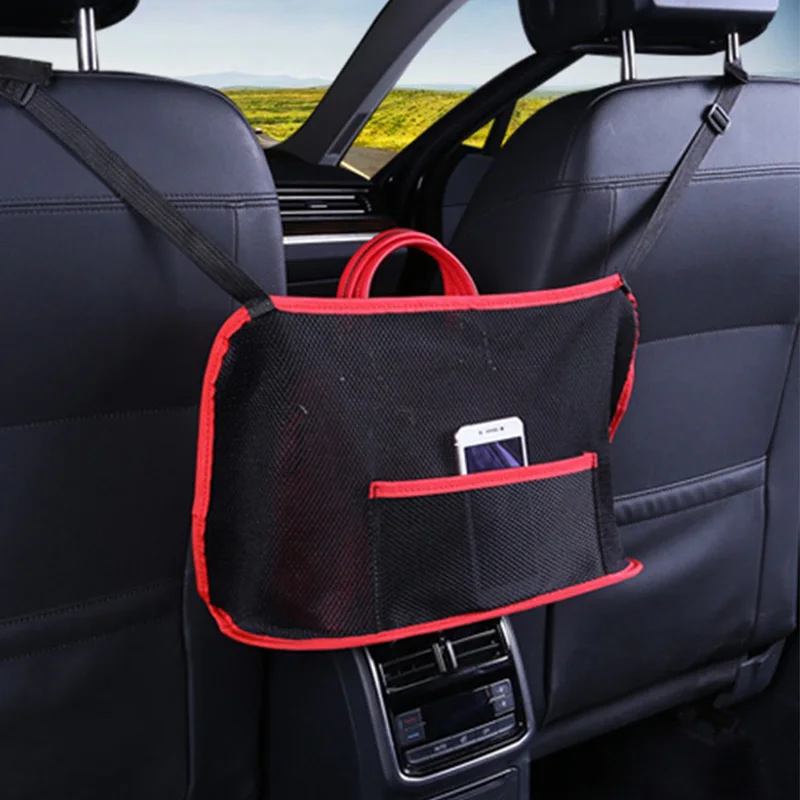 Car Net Pocket Handtaschenhalter Geldbörse Organizer Seat Side Storage Bag S4 