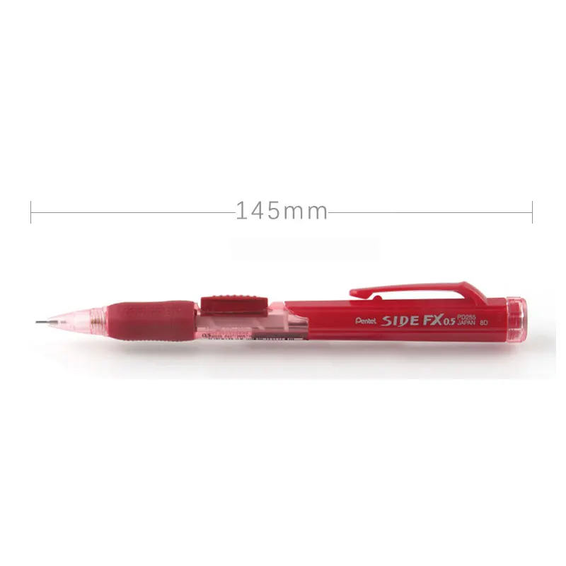 Pentel PD255 механический карандаш 0,5 мм подвижный карандаш с боковым нажатием, ластик с выдвижной головкой, удобные школьные канцелярские принадлежности 1 шт