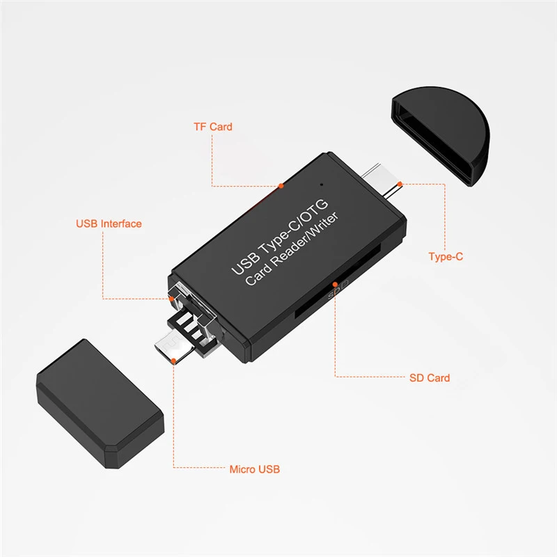 USB 3 0 устройство для чтения карт памяти Type c OTG android адаптер кардридер micro SD TF microsd
