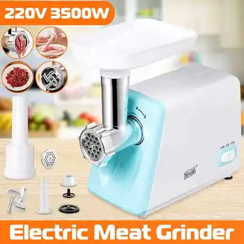 

3500W 220V Electric Meat Grinders Colorful Stainless Steel Home Sausage Stuffer Meat Mincer Heavy Duty Household Mincer