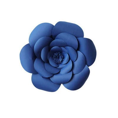 Royalblue DIY Искусственные Большие бумажные розы цветы фон полный набор для свадьбы и мероприятий детский Декор цветочные настенные художественные бумажные Цветочные поделки - Цвет: Royalblue