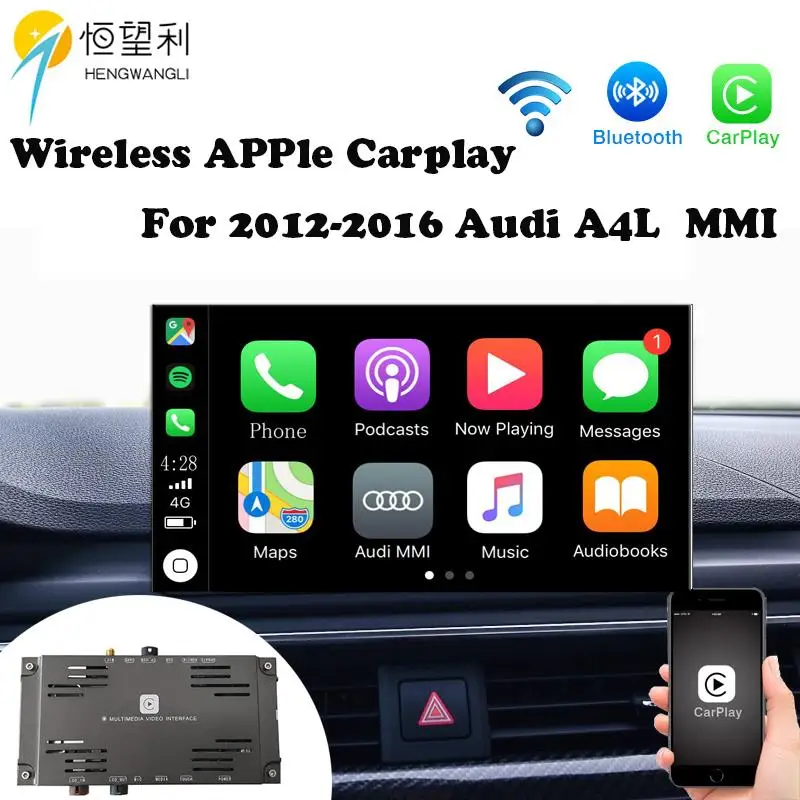 OEM wifi беспроводной Apple Carplay для 2012- Audi A4L MMI iOS Android Mirroring Авто Bluetooth беспроводной Carplay