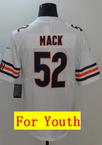 Все сшитые мужские wo Мужские Молодежные Дети th Chicago Khalil Mack 52 Джерси 1 - Цвет: As photo