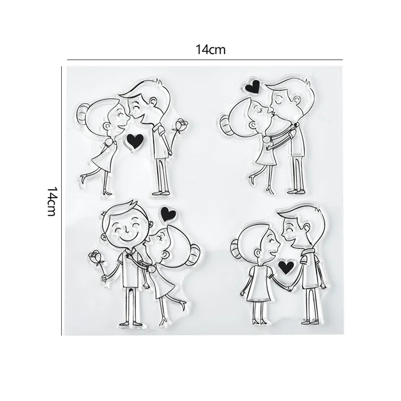 DiyArts Valentine's Day Couple Clear Stamps 2019 New Christmas Stamp for DIY Scrapbooking Photo Album Decorative Crafts | Канцтовары
