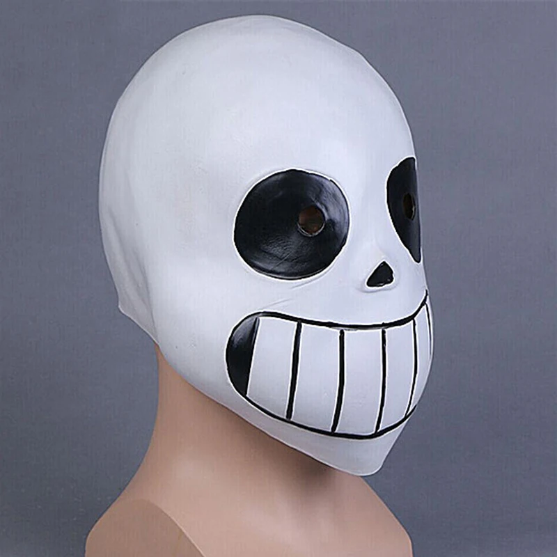 Для взрослых Маскарадная маска на Хэллоуин игра Legend Undertale Sans COOLSKELETON95 на голову полностью, из латекса шлем для лица Рождественский праздничный костюм реквизит