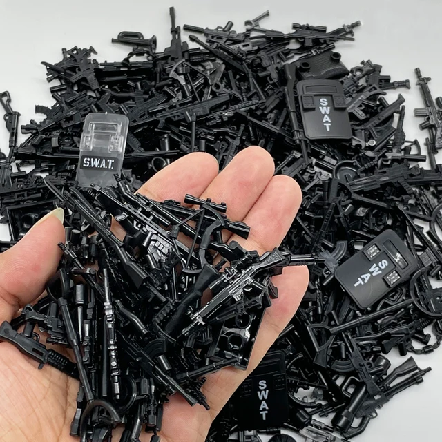 Military Accessories Series Gun Weapon Pack Army Soldier Figure Parts WW2 City SWAT Heavy Machine Accessories MOC Bricks Toys 1