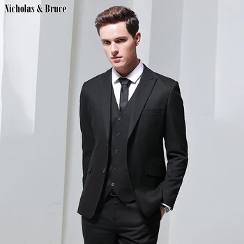 

N&B Mens Business Suits 2020 Latest Coat Pant Designs Formal Wedding Tuxedo Male Blazers 3 Piece Suit (Jacket+Vest+Pant) SR52