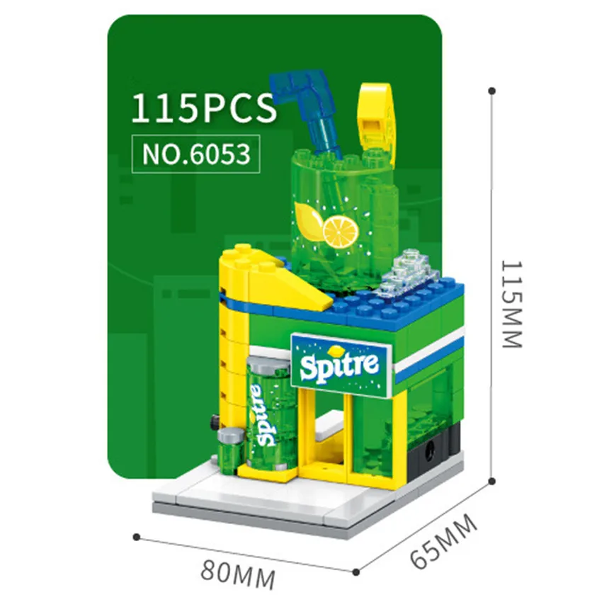 Sembo Blocks City Street View  Shoes  Fast Food Phone KTV Pizza Coffee  Building Blocks MOC Bricks Kids DIY Toys Sets  (7)