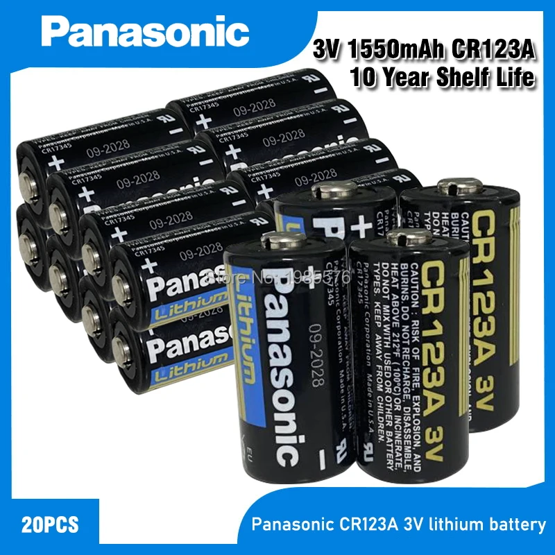 Оригинальная литиевая батарея PANASONIC CR123A CR123 123A CR 123 A123 CR17345 16340 3 в для камеры