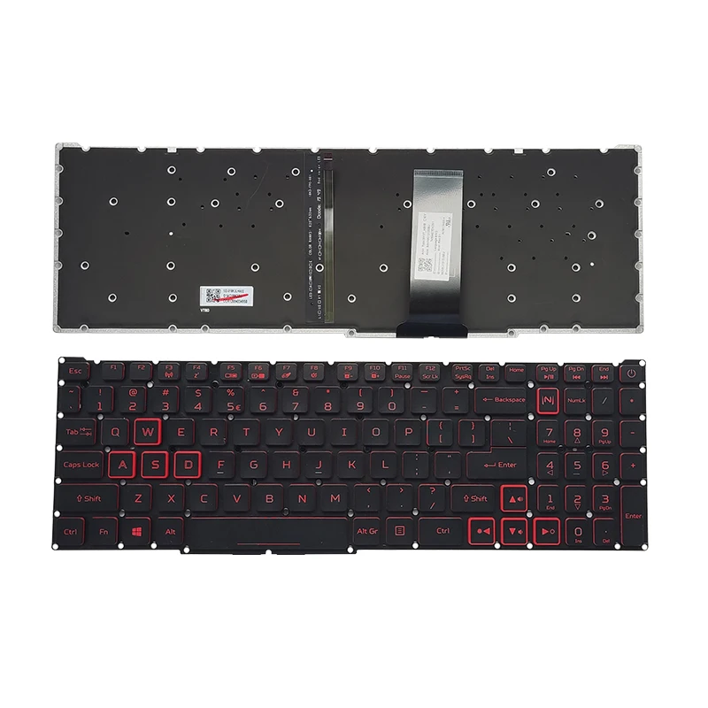 Teclado para Acer Nitro An51554 An51543 An515-44 An517-51 52 N17 N17pg0-k1 N715-51 52 N20c2 An515-55 us ru ar