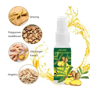 

30/90ML Ginger Ginseng Germinal Solution Spray Hair Growth Serum Hair Loss Treatment Hair Growth Liquid For Men Women
