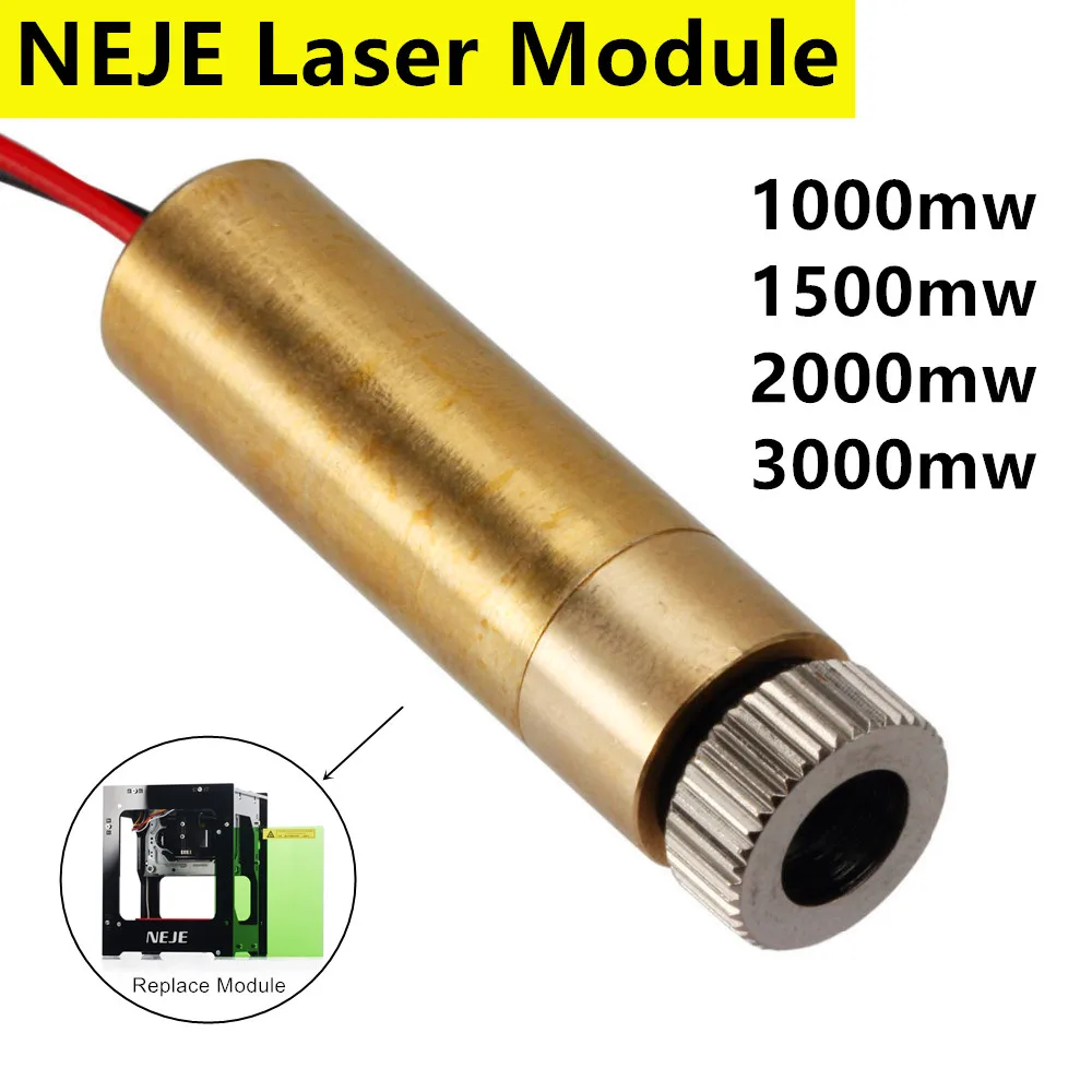 NEJE-módulo láser 1000mW/1500mW/2000mW/3000mw 445nm/405nm, Kit de reemplazo de cabezal láser para grabador láser de DK-8-KZ DK-BL