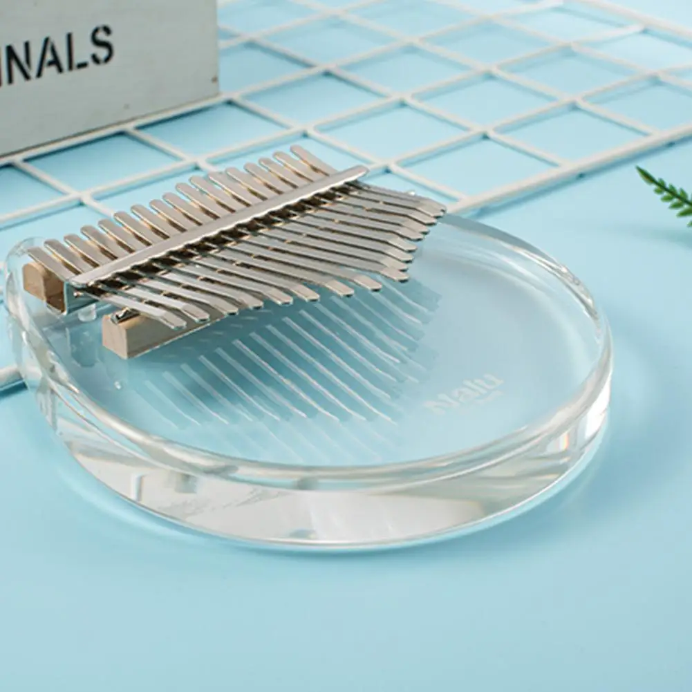 NK-CT Crystal 17 Key Kalimba Transparent Acrylic Cat Bear Shape Thumb Piano Mbira Keyboard Finger Percussion Instrument