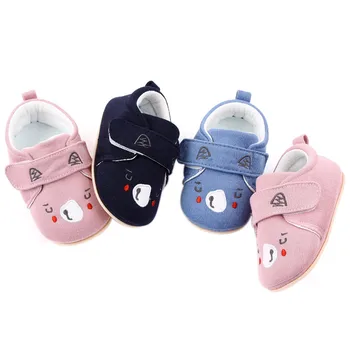 

Baby Girls Boys Crib Shoes Soft Bottom Anti-Slip Cartoon Animal Slippers Toddler Loafers
