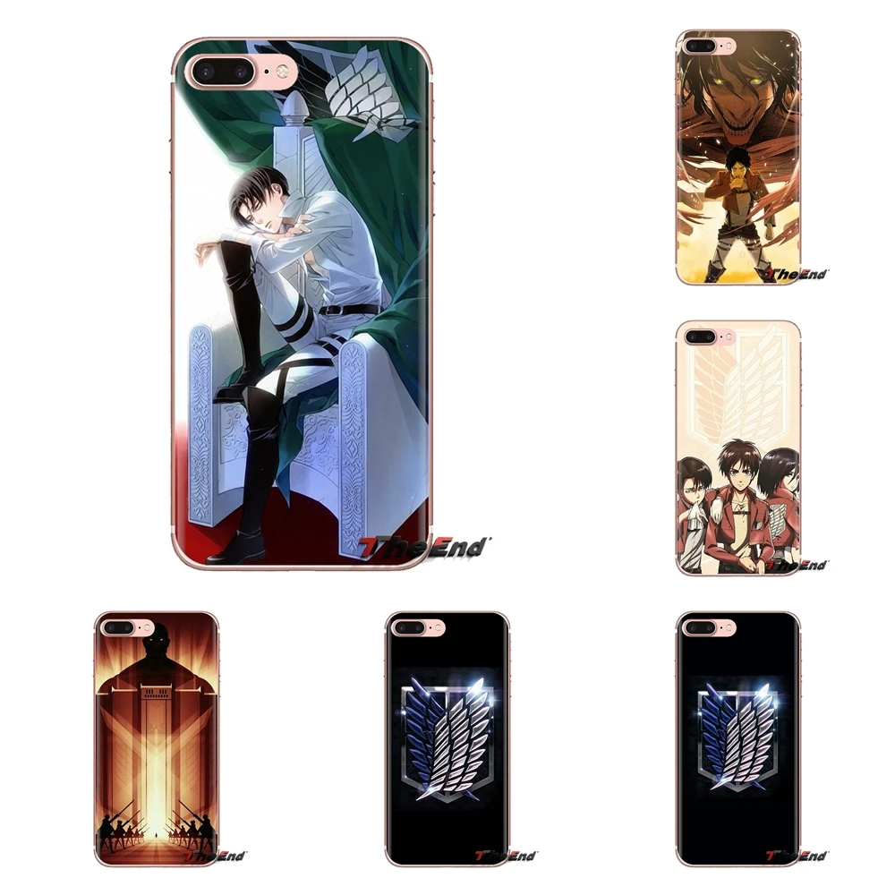 Attack on Titan Silicone Phone Case Covers For iPhone XS Max XR X 4 4S 5 5S 5C SE 6 6S 7 8 Plus Samsung Galaxy J1 J3 J5 J7 A3 A5 |