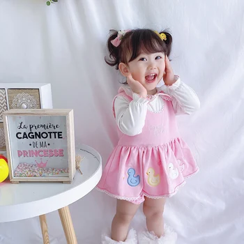 

Spanish Baby Clothes Custom-made Baby Girl Dress Jumpsuit Crawl Skirt MP Frog Dress Set Detachable Lolita Girl's Lovely Cotton