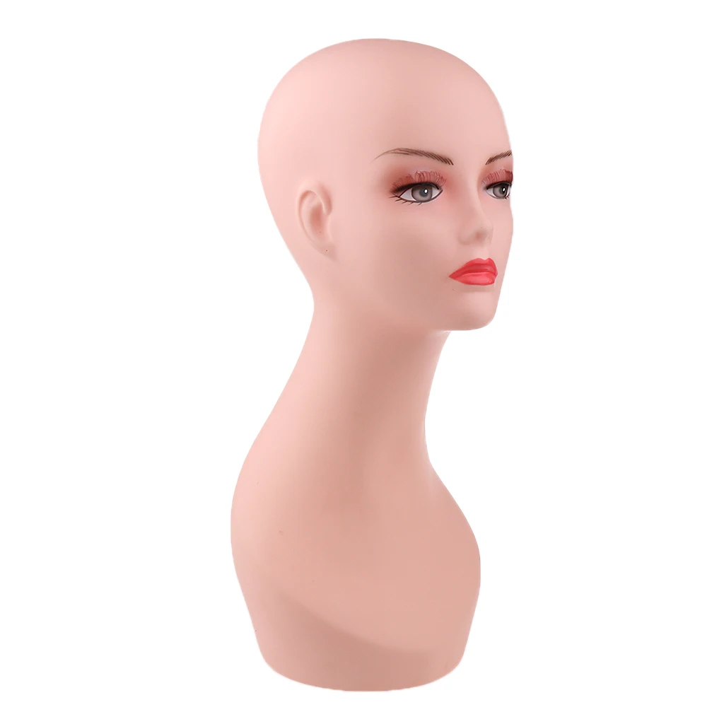 Female Mannequin Head PVC Manikin Head For Wig Making Bust Wig Glasses 