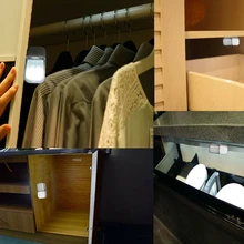 Автоматический выдвижной Съемный беспроводной магнитный датчик светодиодный шкаф движения светильник на батарейках палка-на шкафу шкаф свет