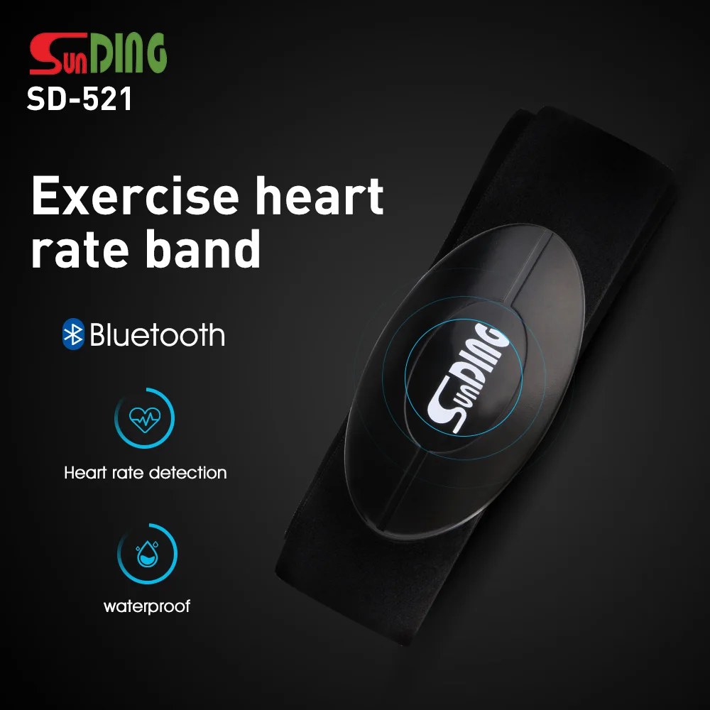 Suding монитор сердечного ритма нагрудный ремень Bluetooth 4,0 беспроводной фитнес умный датчик эластичности водонепроницаемый монитор сердечного ритма спортивный монитор