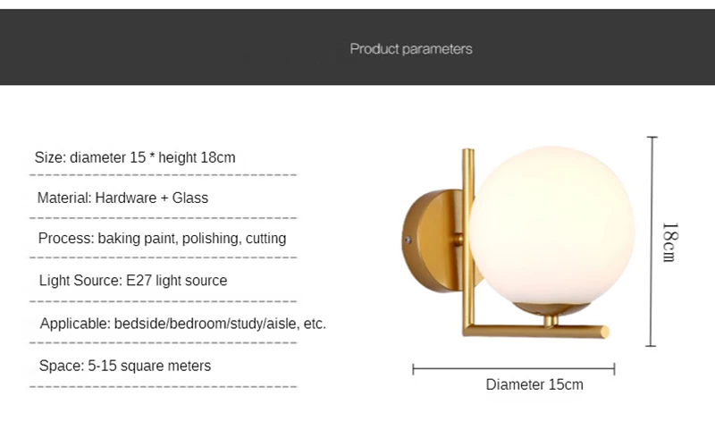 Luminária de Parede Dourada com Design de Lua Luzes de Cabeceira Decoração para Casa Minimalista Moderna Preta Led 11 Luminárias de parede