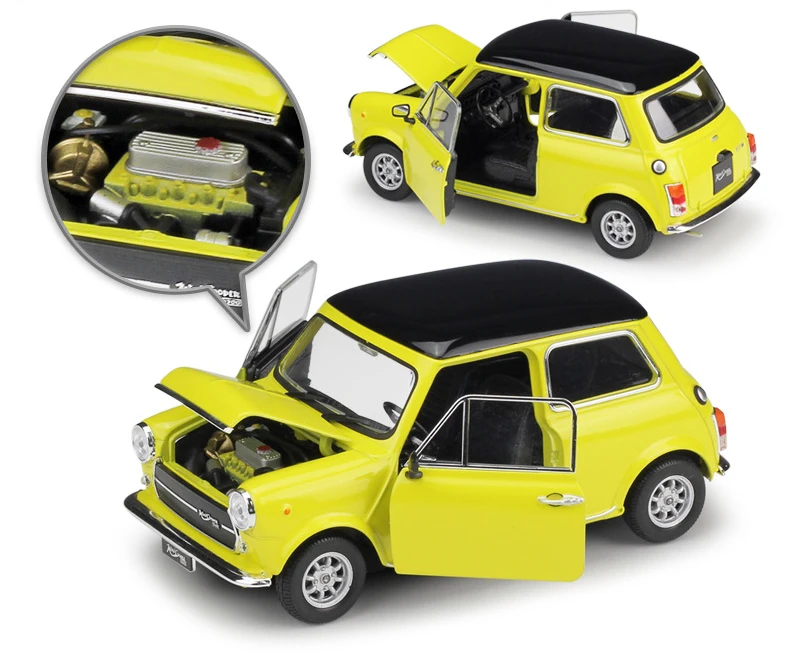 Высокая модель автомобиля WELLY 1:24 Литой автомобиль игрушки MINI COOPER 1300 классический автомобиль металлический сплав игрушка автомобиль для детей Коллекция подарков