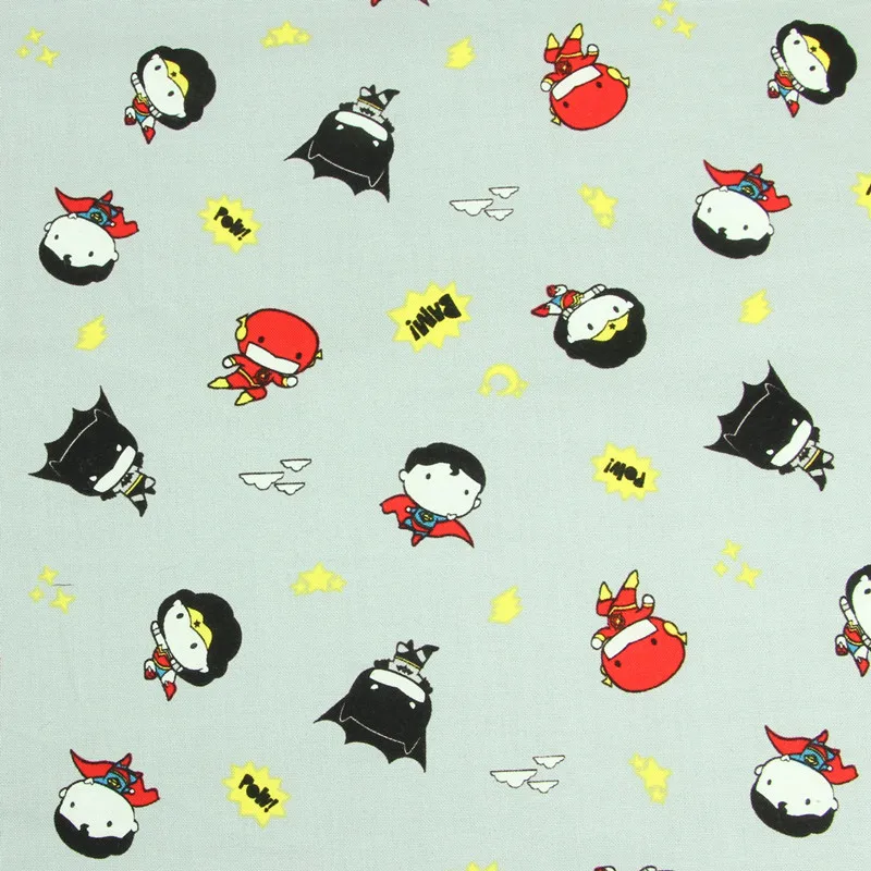 45X110 см Корейская импортная хлопковая ткань с изображением героев из мультфильма «Союз героев» для мальчика, домашняя сумка, чехол для подушки, Sewing-BK705