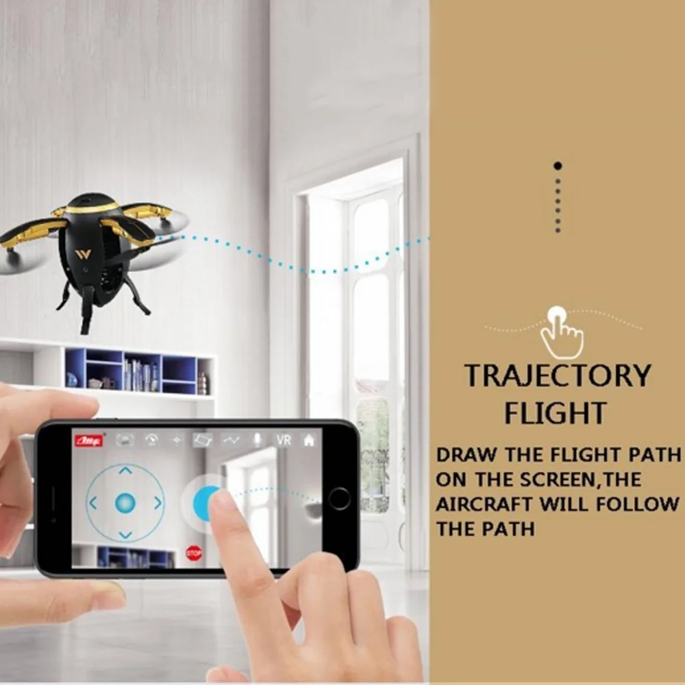 Складной Радиоуправляемый квадрокоптер летающее яйцо Дрон W5 WIFI FPV селфи 2 4 ГГц