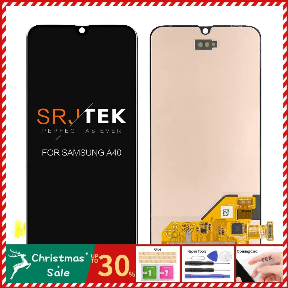 Для samsung Galaxy A40 A405 A405F A405FN/DS AMOLED ЖК-дисплей кодирующий преобразователь сенсорного экрана в сборе